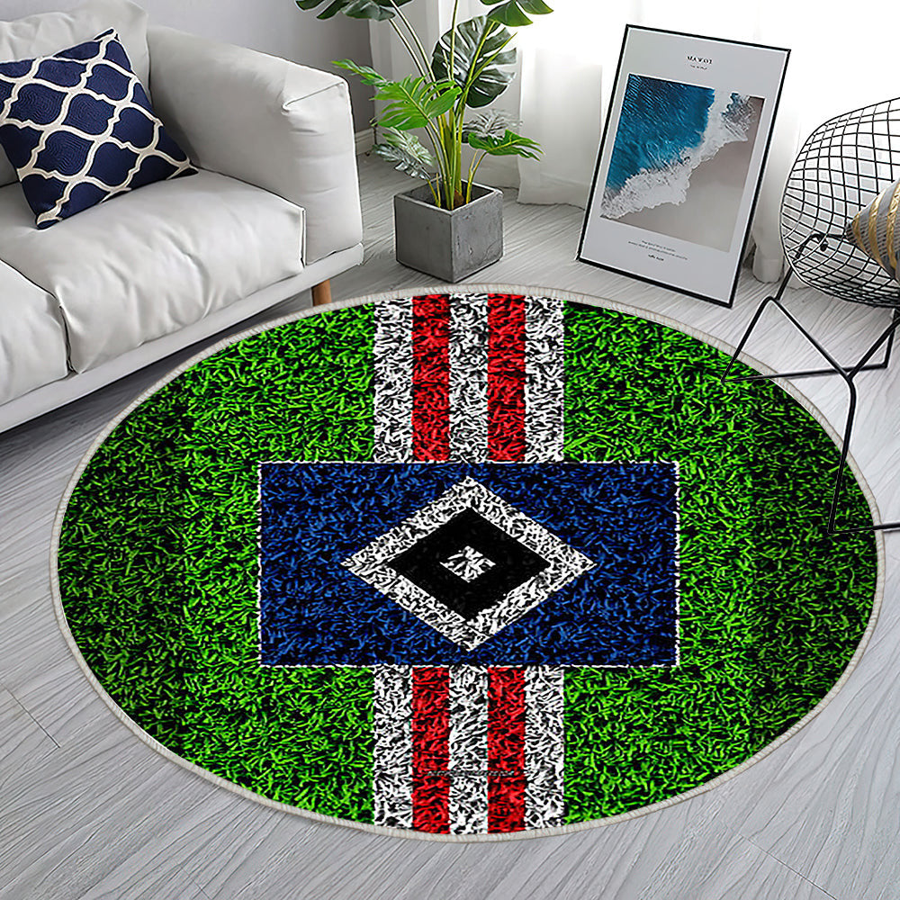 Hamburger Sv Deutscher Fußballverein Teppich Rund, Teppiche - Fußballrasen Outdoor Teppich Rund, Teppich Wohnzimmer, Carpet, Rug