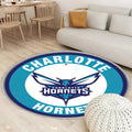 Charlotte Hornets Kreis Logo Teppich Rund, Teppiche - Outdoor Teppich Rund, Teppich Wohnzimmer, Carpet, Rug