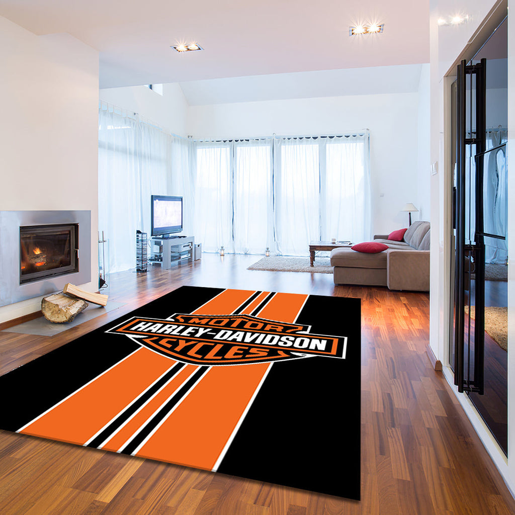Harley Davidson Logo 1 teppich, teppiche - outdoor teppich, teppich wohnzimmer , Küchenteppich, kinderzimmer, modern