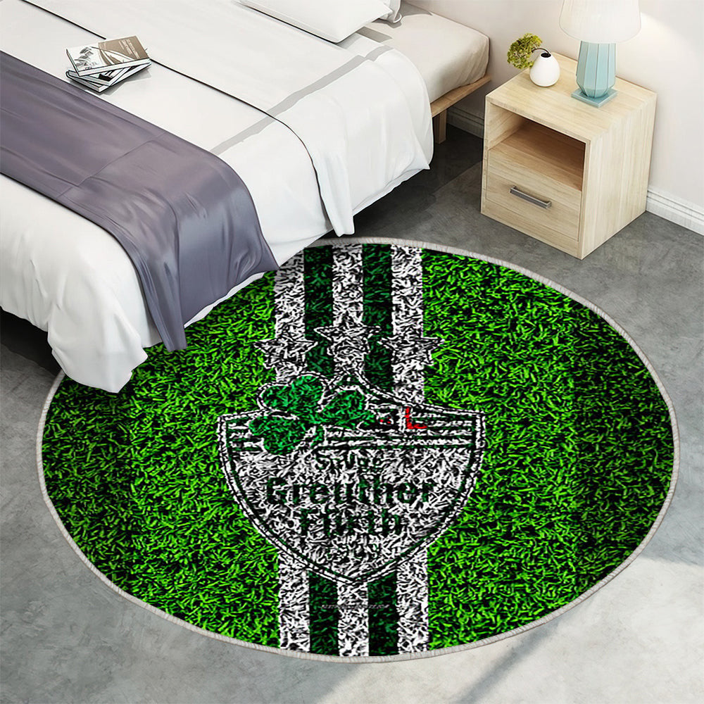 Greuther Fürth Fc Teppich Rund, Teppiche - Spvgg Deutscher Fußballverein Outdoor Teppich Rund, Fußballrasen Teppich Wohnzimmer, Carpet, Rug