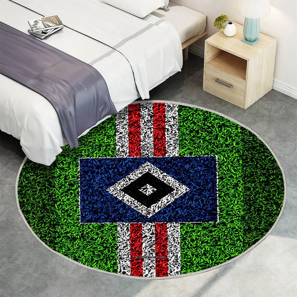 Hamburger Sv Deutscher Fußballverein Teppich Rund, Teppiche - Fußballrasen Outdoor Teppich Rund, Teppich Wohnzimmer, Carpet, Rug