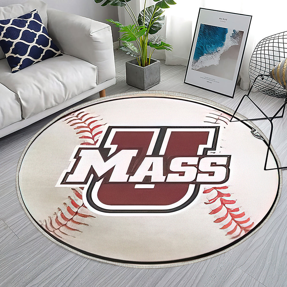 Umass Minutemen Baseball Teppich Rund, Teppiche - Outdoor Teppich Rund, Teppich Wohnzimmer, Carpet, Rug
