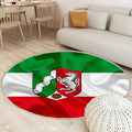 Flagge Von Nordrhein Westfalen Teppich Rund, Teppiche - Land Deutschland Outdoor Teppich Rund, Flaggen Deutscher Länder Teppich Wohnzimmer, Carpet, Rug
