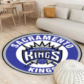 Sacramento Kings Circle Logo Teppich Rund, Teppiche - Outdoor Teppich Rund, Teppich Wohnzimmer, Carpet, Rug