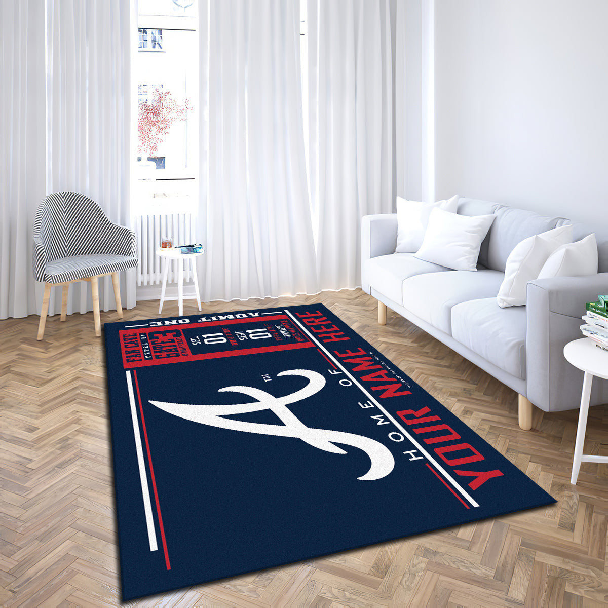 Atlanta Braves teppich, teppiche - tapfer outdoor teppich, teppich wohnzimmer , Küchenteppich, kinderzimmer, modern