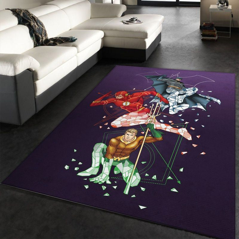 Super Heroes Aqua Man The Flash Batman Teppich, Teppiche - Outdoor Teppich, Teppich Wohnzimmer, Küchenteppich, Kinderzimmer, Modern