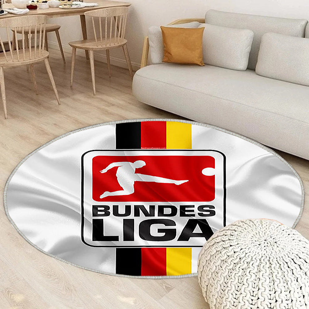 Bundesliga Teppich Rund, Teppiche - Emblem Outdoor Teppich Rund, Fußball Teppich Wohnzimmer, Carpet, Rug