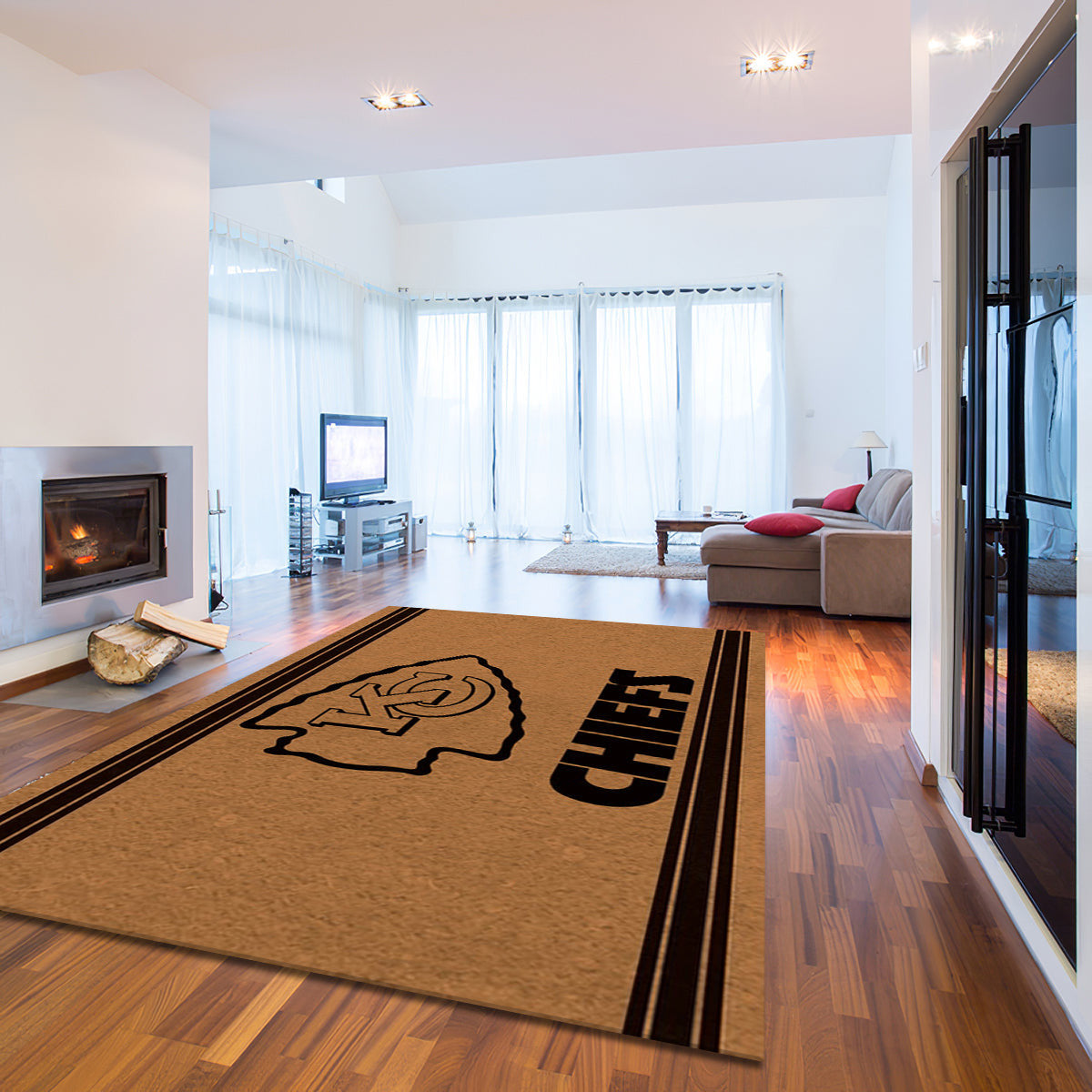 Kansas City Chiefs Logo Turf teppich, teppiche - outdoor teppich, teppich wohnzimmer , Küchenteppich, kinderzimmer, modern