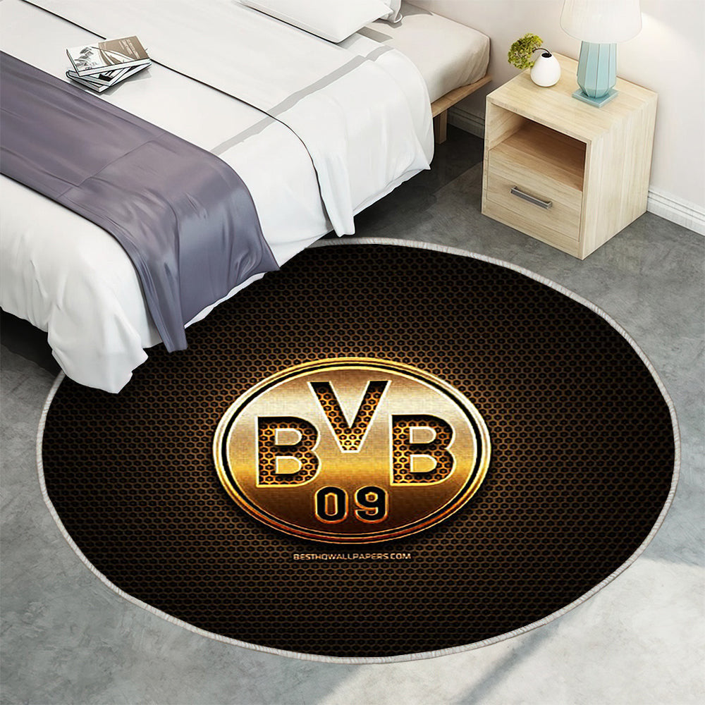 Fc Borussia Dortmund Teppich Rund, Teppiche - Funkeln Outdoor Teppich Rund, Bundesliga Teppich Wohnzimmer, Carpet, Rug