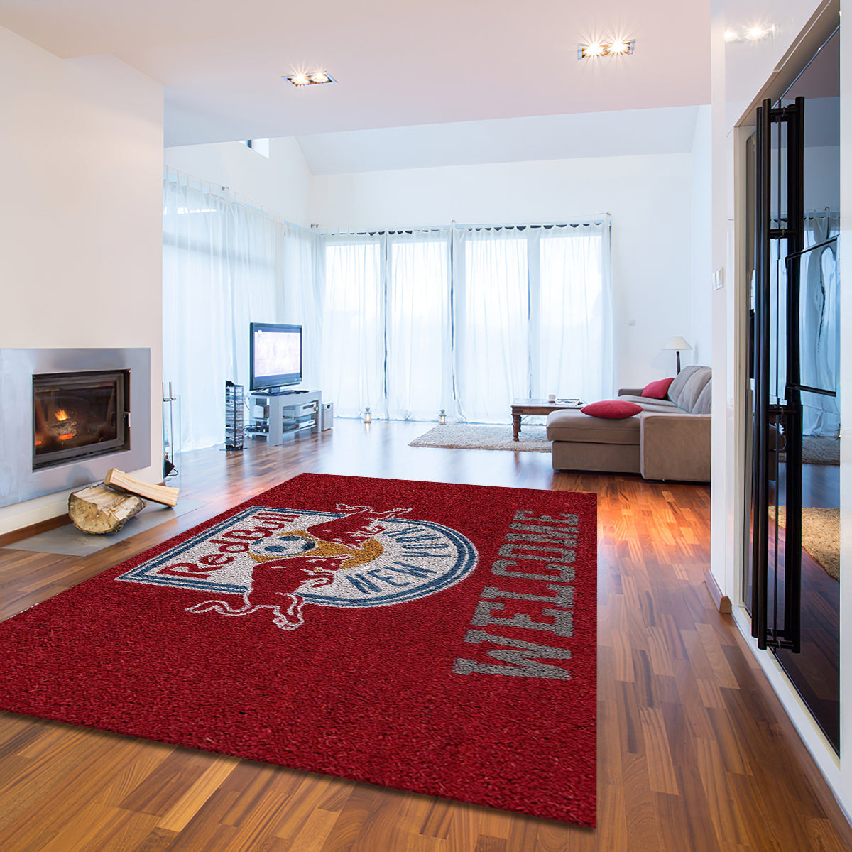 New York Red Bulls Welcome teppich, teppiche - willkommen outdoor teppich, teppich wohnzimmer , Küchenteppich, kinderzimmer, modern
