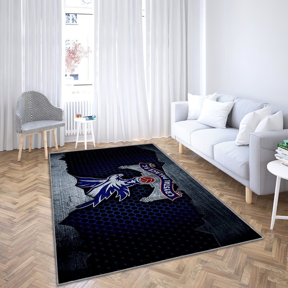 Crystal Palace FC Fußball-Teppich, Teppiche - Premier League Outdoor-Teppich, Wohnzimmerteppich, Küchenteppich, Kinderzimmer, Modern