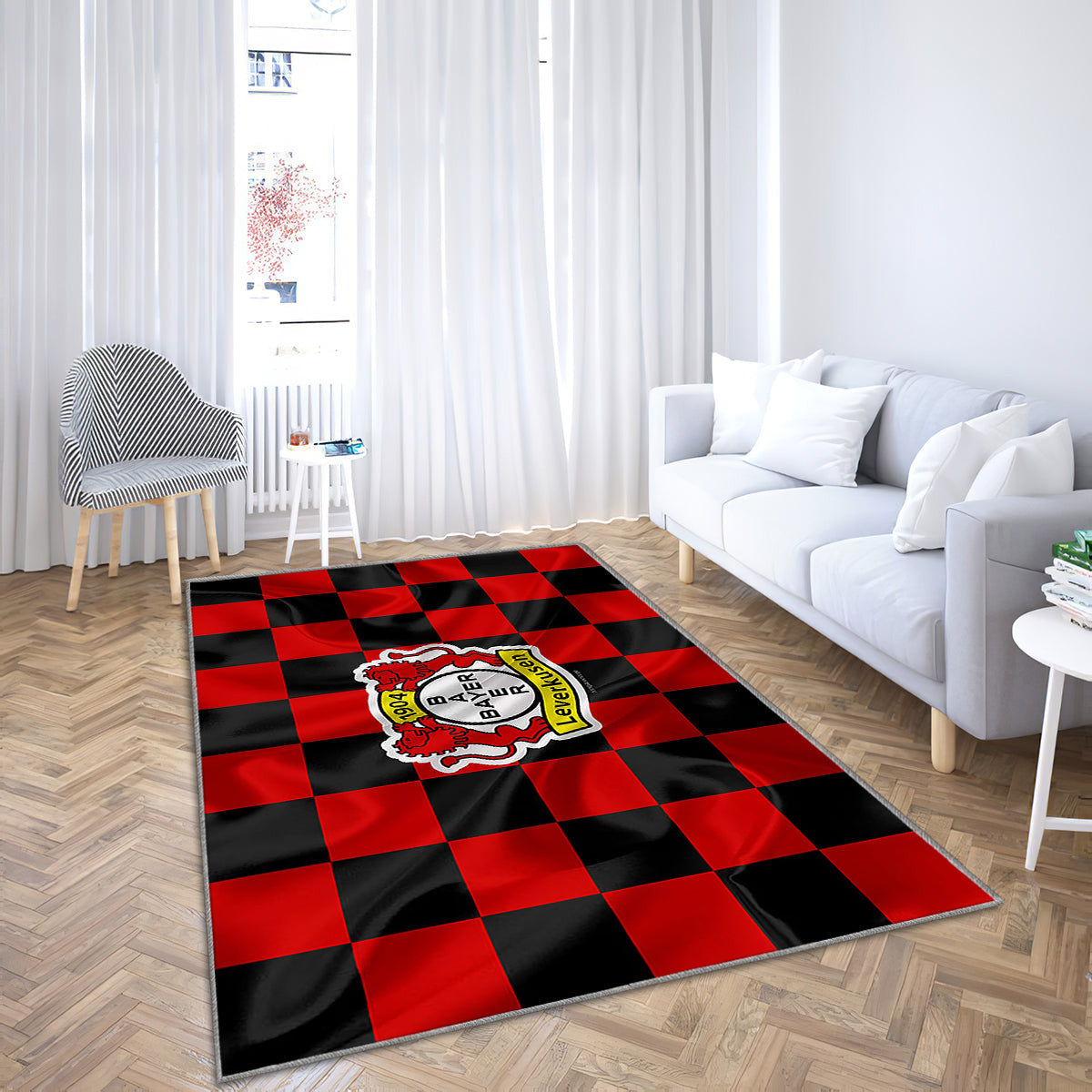 Bayer 04 Leverkusen Logo Teppich, Teppiche - Kreativ Kunst Outdoor Teppich, Teppich Wohnzimmer, Küchenteppich, Kinderzimmer, Modern