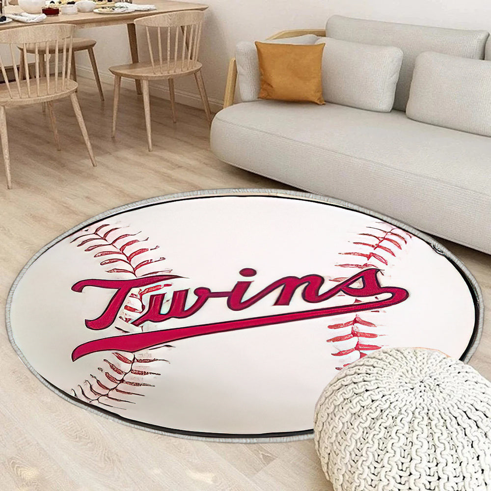 Baseball Der Minnesota Zwillinge Teppich Rund, Teppiche - Outdoor Teppich Rund, Teppich Wohnzimmer, Carpet, Rug