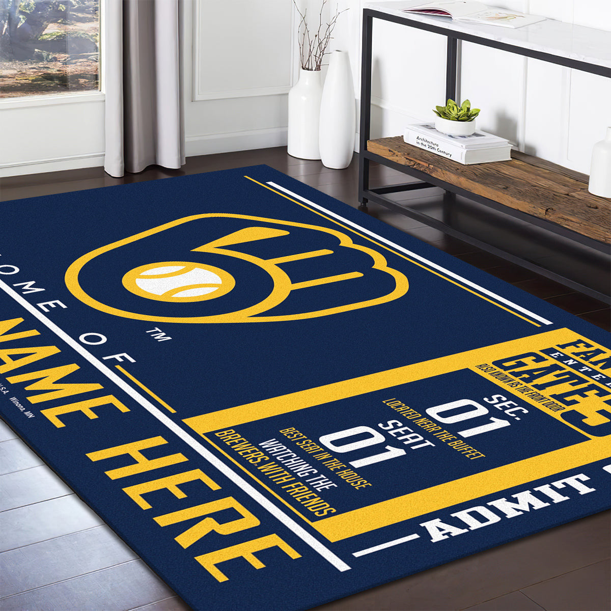 Milwaukee Brewers teppich, teppiche - Brauer outdoor teppich, teppich wohnzimmer , Küchenteppich, kinderzimmer, modern