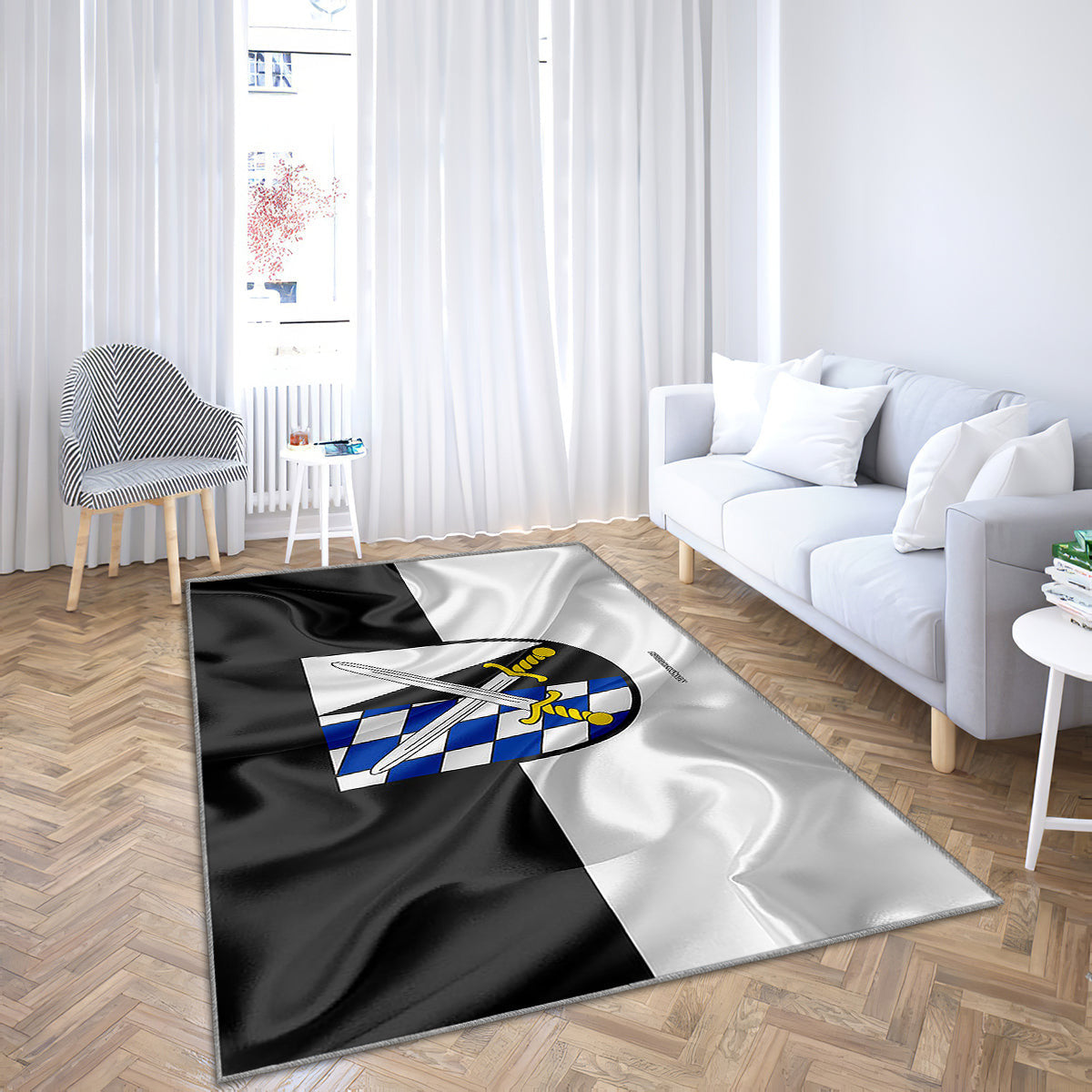 Abensberg Flaggen-Seidentextur-Teppich, Teppiche – Seidenfahnen-Outdoorteppich, Wohnzimmerteppich, Küchenteppich, Kinderzimmer, Modern