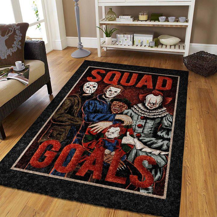 Squad Goals Horror Charaktere 190919 Halloween Teppich, Teppiche - Outdoor Teppich, Teppich Wohnzimmer, Küchenteppich, Kinderzimmer, Modern