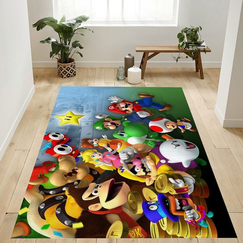 Super Mario 36 Teppich, Teppiche - Outdoor Teppich, Teppich Wohnzimmer, Küchenteppich, Kinderzimmer, Modern