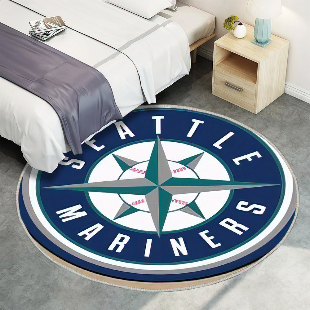 Roundel Der Seattle Mariners Teppich Rund, Teppiche - Outdoor Teppich Rund, Teppich Wohnzimmer, Carpet, Rug