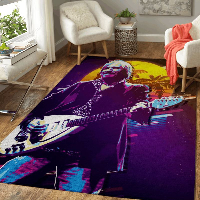 Tom Petty Artwork Music Synthwave 80S Art Ii Teppich, Teppiche - Outdoor Teppich, Teppich Wohnzimmer, Küchenteppich, Kinderzimmer, Modern