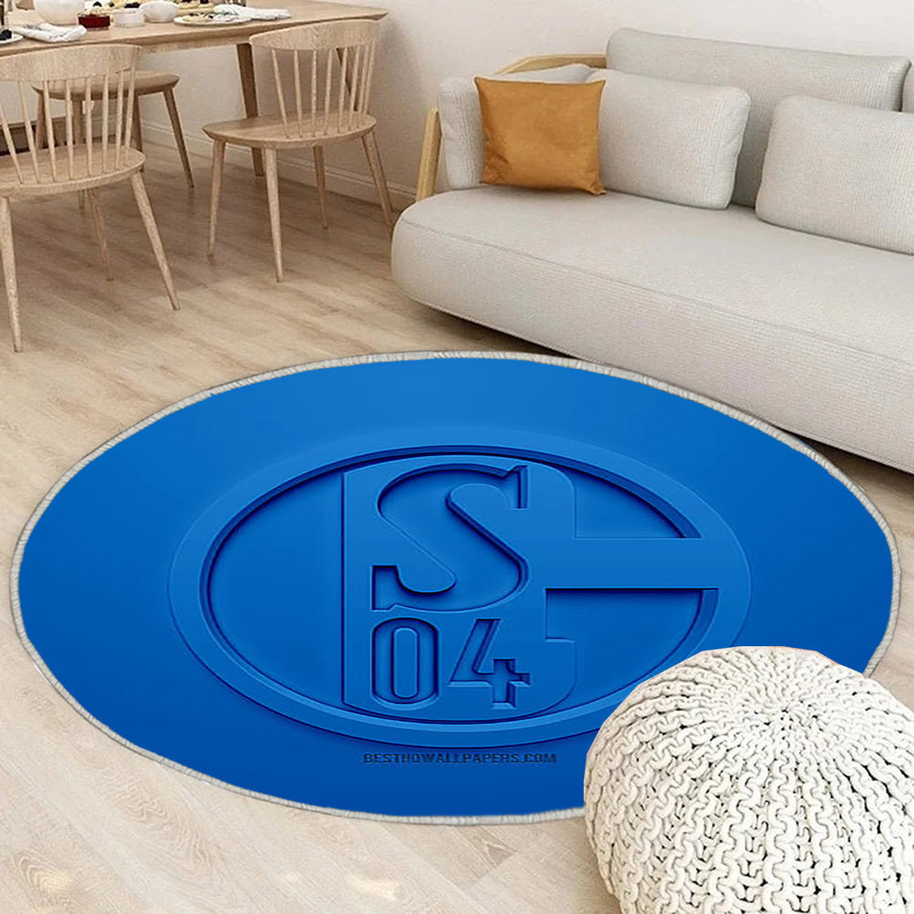 Fc Schalke 04 Teppich Rund, Teppiche - Outdoor Teppich Rund, Blau Teppich Wohnzimmer, Carpet, Rug