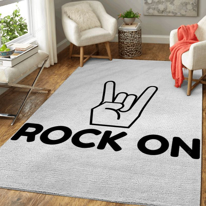 Rock On Music Art Teppich, Teppiche - Outdoor Teppich, Teppich Wohnzimmer, Küchenteppich, Kinderzimmer, Modern