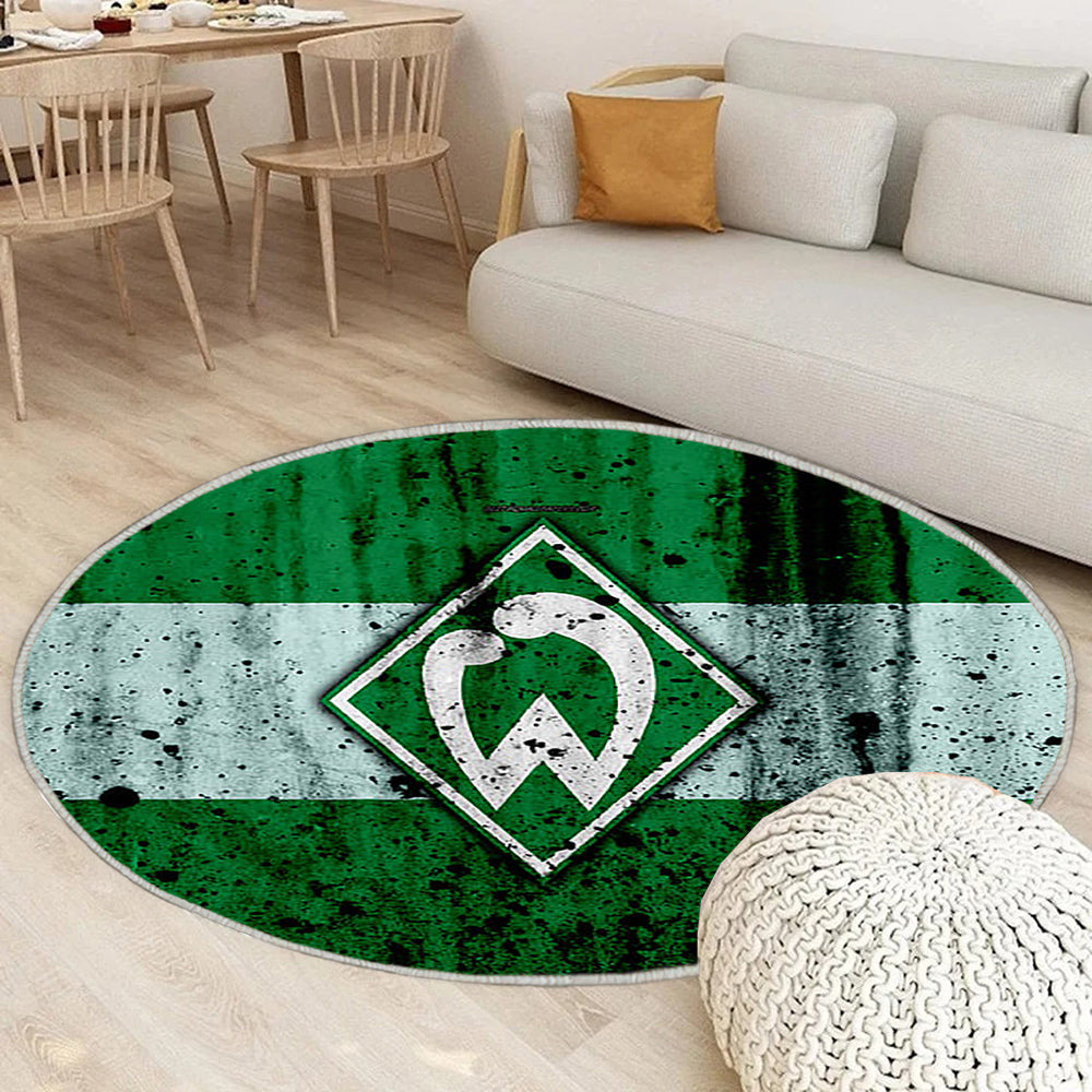 Fc Werder Bremen Teppich Rund, Teppiche - Bundesliga Outdoor Teppich Rund, Steineffekt Teppich Wohnzimmer, Carpet, Rug