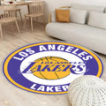 Kreislogo der Los Angeles Lakers Teppich Rund, Teppiche - Outdoor Teppich Rund, Teppich Wohnzimmer, Carpet, Rug