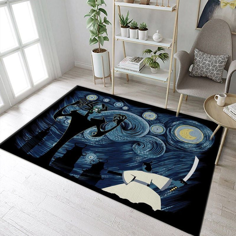 Starry Samurai Teppich, Teppiche - Outdoor Teppich, Teppich Wohnzimmer, Küchenteppich, Kinderzimmer, Modern