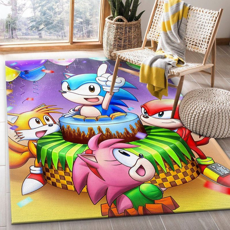 Sonic Friends Cake Disney Teppich, Teppiche - Outdoor Teppich, Teppich Wohnzimmer, Küchenteppich, Kinderzimmer, Modern
