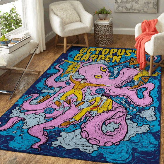 Beatles Octopus Garden Rockmusik Band The Legend teppich, teppiche - outdoor teppich, teppich wohnzimmer, Küchenteppich, kinderzimmer, modern