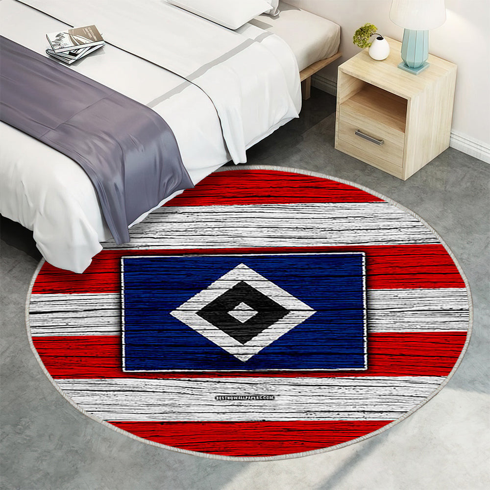 Hamburger Bundesliga Teppich Rund, Teppiche - Hsv Outdoor Teppich Rund, Fc Hamburger Teppich Wohnzimmer, Carpet, Rug