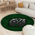 Hannover 96 Teppich Rund, Teppiche - Deutscher Fußballverein Outdoor Teppich Rund, Grüner Metalleffekt Teppich Wohnzimmer, Carpet, Rug