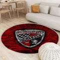 Fc Ingolstadt 04 Teppich Rund, Teppiche - Rote Backsteinmauer Outdoor Teppich Rund, Fußball Teppich Wohnzimmer, Carpet, Rug