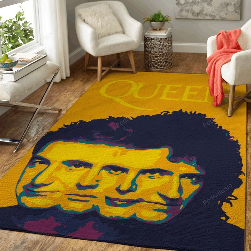 Queen British Rock Pop Art Music Pop Art Teppich, Teppiche - Outdoor Teppich, Teppich Wohnzimmer, Küchenteppich, Kinderzimmer, Modern