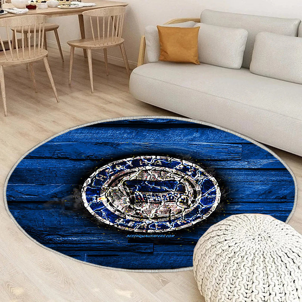 Hertha Fc Teppich Rund, Teppiche - Feurig Outdoor Teppich Rund, Bundesliga Teppich Wohnzimmer, Carpet, Rug