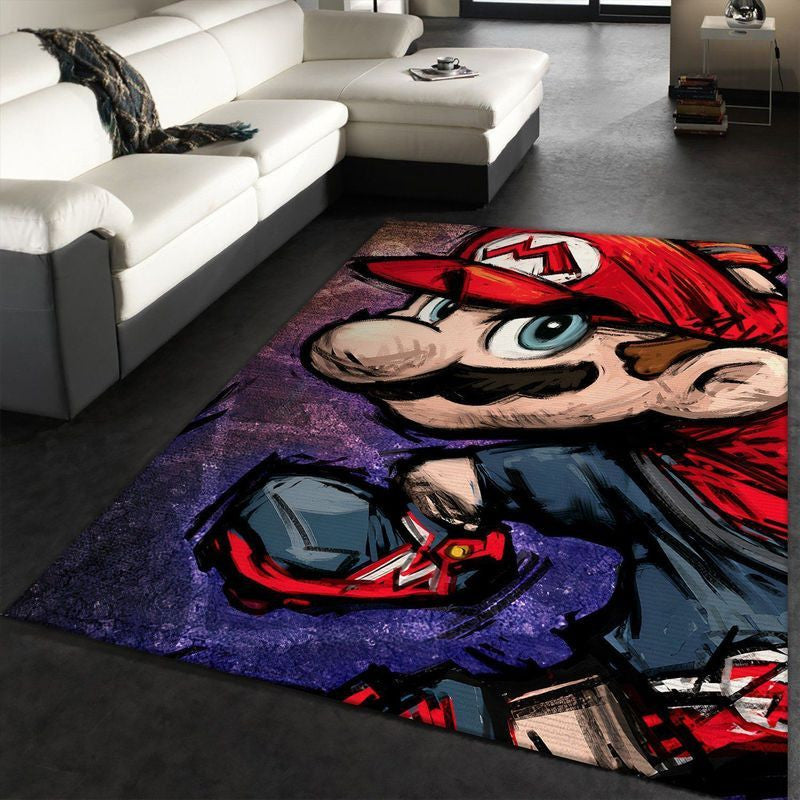 Super Mario Bros Nintendo Switch Gaming Collection1001 Teppich, Teppiche - Outdoor Teppich, Teppich Wohnzimmer, Küchenteppich, Kinderzimmer, Modern