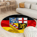 Flagge Des Saarlandes Teppich Rund, Teppiche - Land Deutschland Outdoor Teppich Rund, Flaggen Deutscher Länder Teppich Wohnzimmer, Carpet, Rug