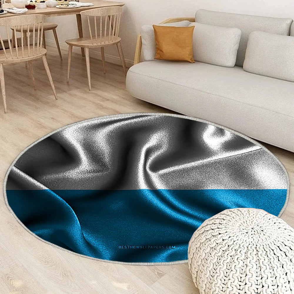 Bayern Flagge, Gewellte Seidenfahnen Teppich Rund, Teppiche - Deutsche Staaten Outdoor Teppich Rund, Flagge Von Bayern Teppich Wohnzimmer, Carpet, Rug