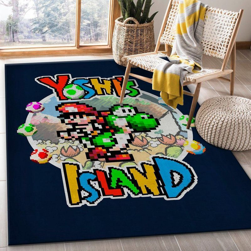 Super Mario Nintendo Yoshi S Island Teppich, Teppiche - Outdoor Teppich, Teppich Wohnzimmer, Küchenteppich, Kinderzimmer, Modern