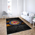 Eintracht Fc Grunge Teppich, Teppiche - Schwarzer Stein Outdoor Teppich, Teppich Wohnzimmer, Küchenteppich, Kinderzimmer, Modern