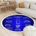 1964 Porsche Autopatent 4 Teppich Rund, Teppiche - Outdoor Teppich Rund, Teppich Wohnzimmer, Carpet, Rug