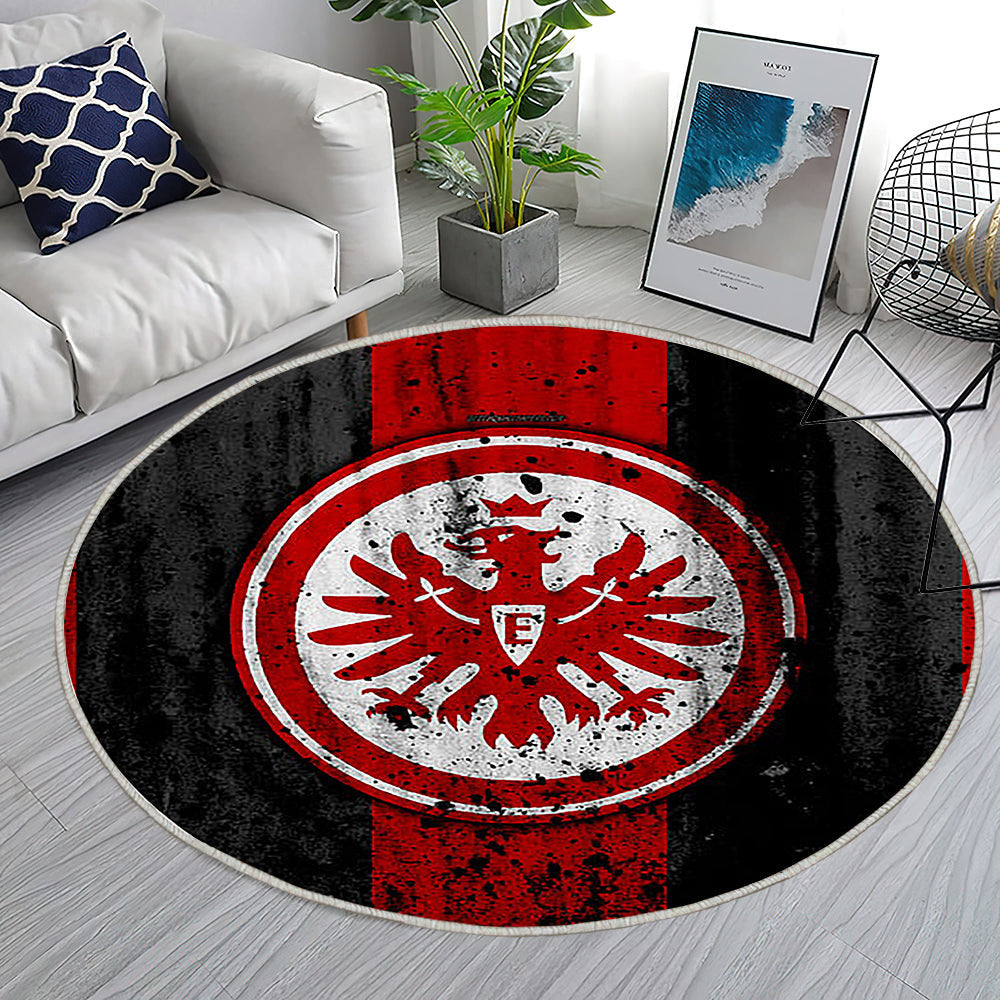Fc Eintracht Teppich Rund, Teppiche - Bundesliga Outdoor Teppich Rund, Steineffekt Teppich Wohnzimmer, Carpet, Rug