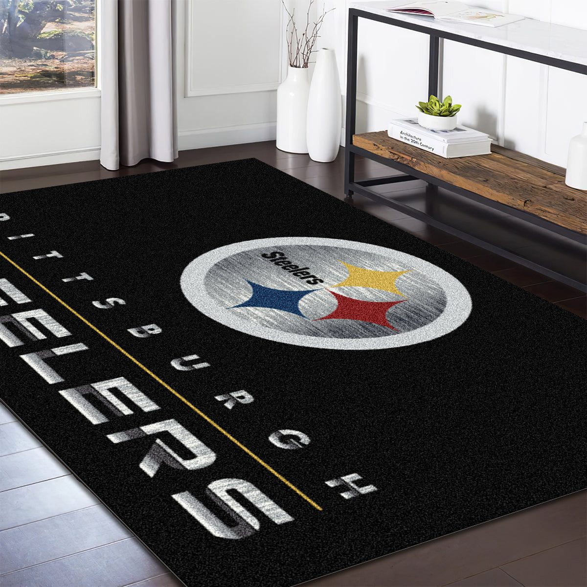 Pittsburgh Steelers Imperial X Chrome teppich, teppiche - Chrom outdoor teppich, teppich wohnzimmer , Küchenteppich, kinderzimmer, modern