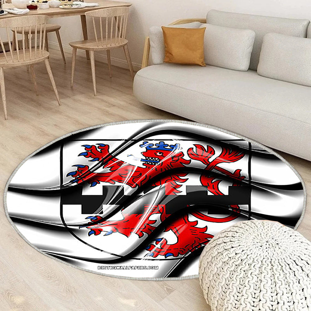 Leverkusen Flag Städte Deutschlands Teppich Rund, Teppiche - Europa Outdoor Teppich Rund, Flagge Von Leverkusen Teppich Wohnzimmer, Carpet, Rug