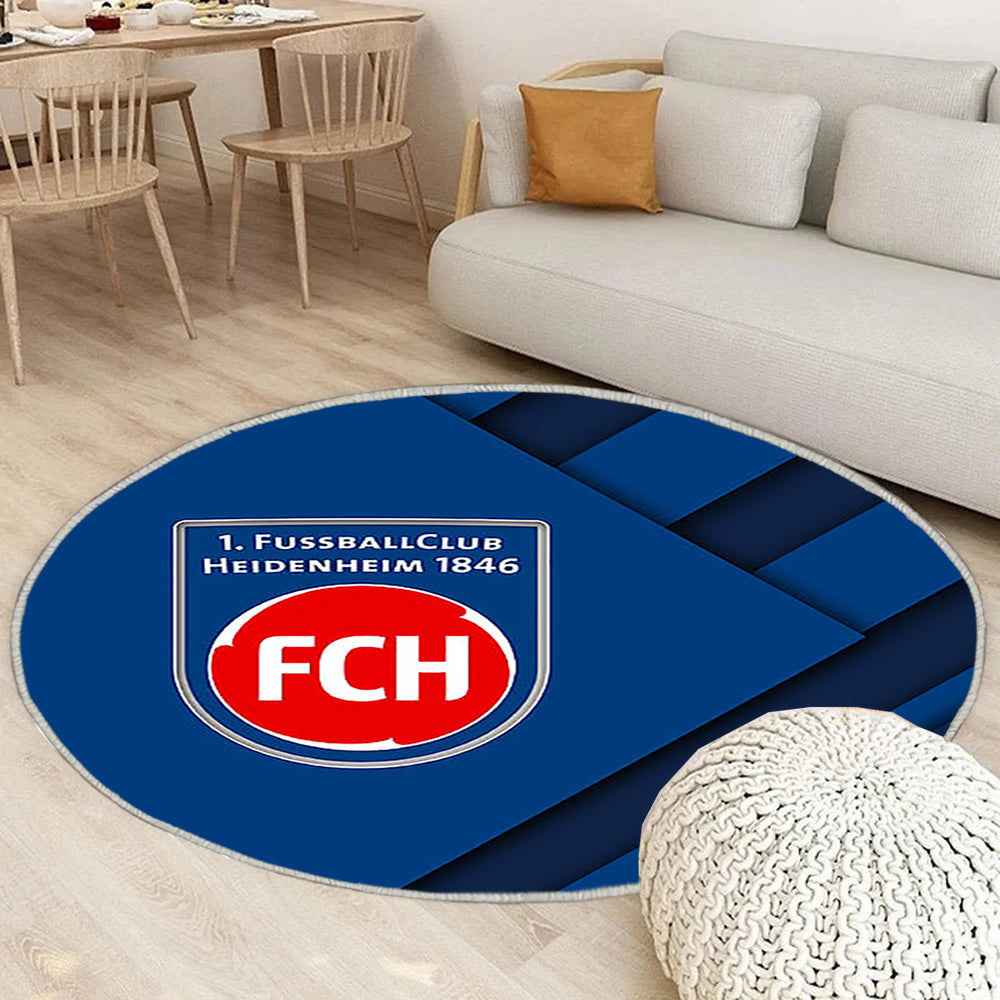 Heidenheim 1846 Fc Teppich Rund, Teppiche - Deutscher Fußballverein Outdoor Teppich Rund, Material Design Teppich Wohnzimmer, Carpet, Rug