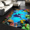 Dolphin Teppich, Teppiche - Outdoor Teppich, Teppich Wohnzimmer, Küchenteppich, Kinderzimmer, Modern