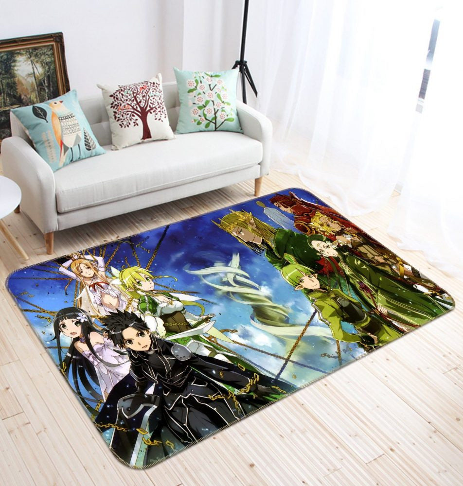 Sword Art Online Anime 27 Teppich, Teppiche - Outdoor Teppich, Teppich Wohnzimmer, Küchenteppich, Kinderzimmer, Modern