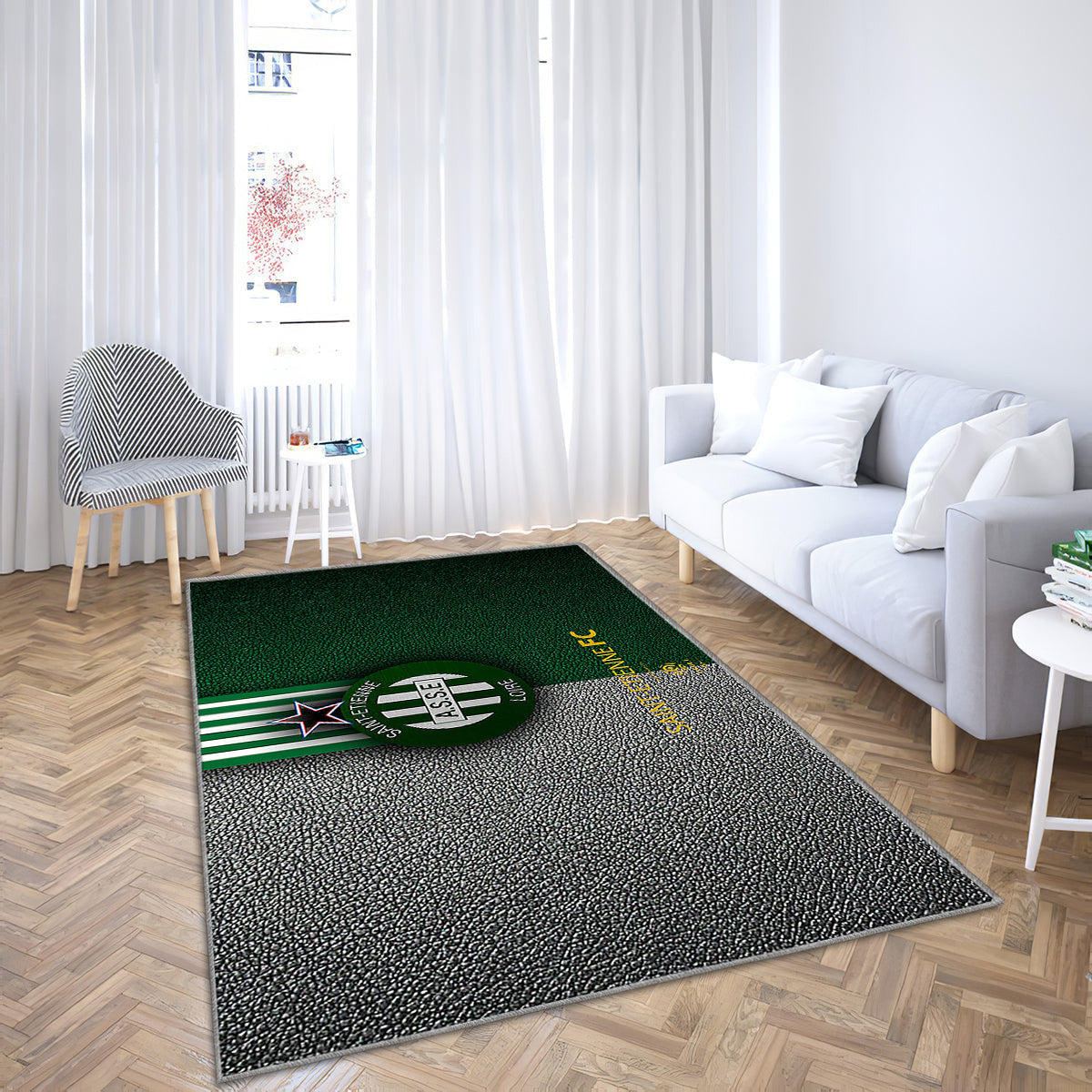 AS Saint-Étienne Teppich, Teppiche – Fußballverein aus Frankreich Outdoor-Teppich, Wohnzimmerteppich, Küchenteppich, Kinderzimmer, modern