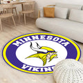 Minnesota Vikings Kreis Logo Teppich Rund, Teppiche - Outdoor Teppich Rund, Teppich Wohnzimmer, Carpet, Rug