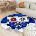 Saarbucken Flagge In Seidenoptik Teppich Rund, Teppiche - Seidenfahne Outdoor Teppich Rund, Deutsche Stadt Teppich Wohnzimmer, Carpet, Rug
